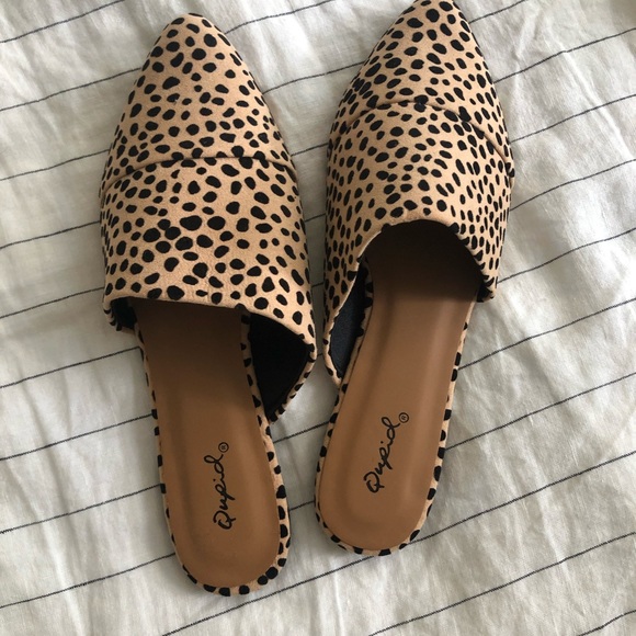 qupid leopard mules